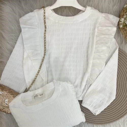 بلوز مجلسی چیندار  ترک 4-12سال کد 6259