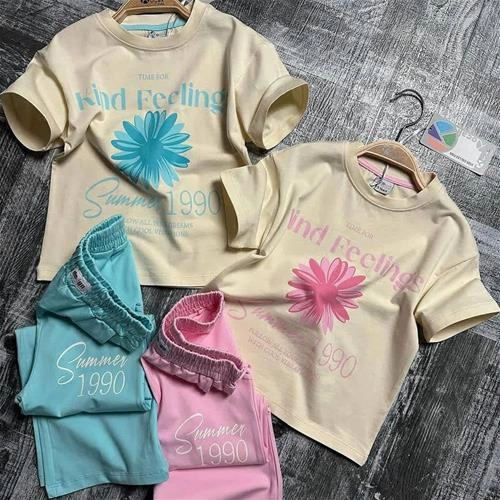 دو تیکه تیشرت شلوار kind در سه رنگ ترک کد 5685