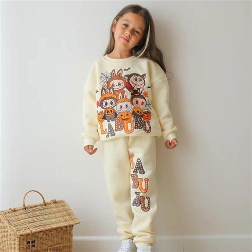 ست دوتیکه کرکدار دورس شلوار لبوبو و دوستان ترک کد 18446