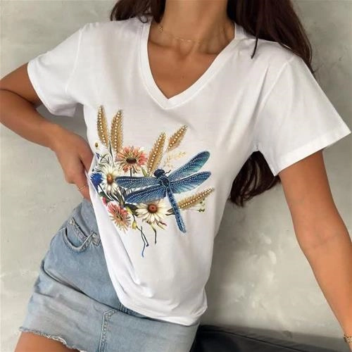 تیشرت پولکی نرمال جدید ترک کد 18260