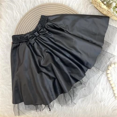 دامن چرم پایین تور ترک 3-12سال  کد 10379