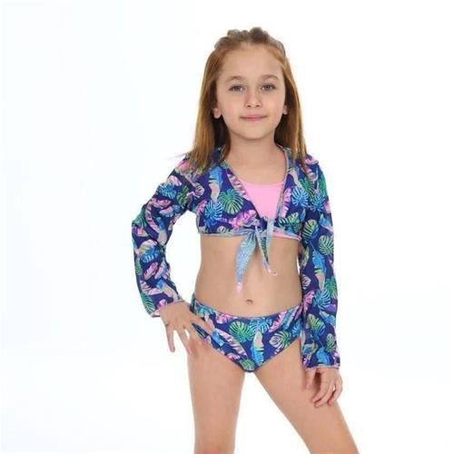 سه تیکه مایو کراپ و رویه و شورتک هاوایی ترک کد 6031