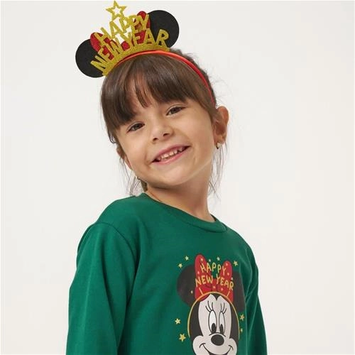 دوتیکه تل و پیراهن کرکدار خفیف  میکی کریسمسی 4-7سال  ترک کد6219