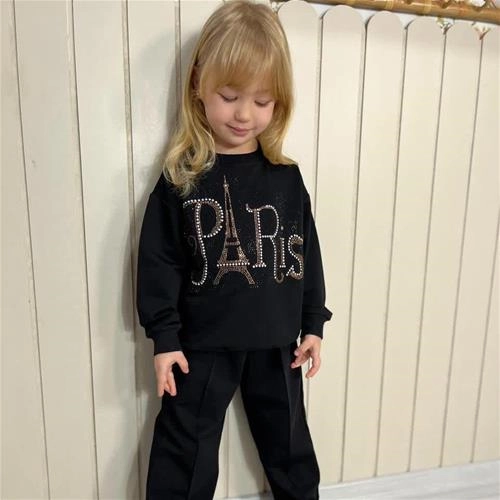 ست دوتیکه دورس شلوار دونخ  فول نگین ترک پاریس کد 18811