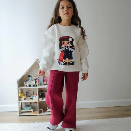 ست دوتیکه کرکدار دختر پاپیون دار ترک کد 18553