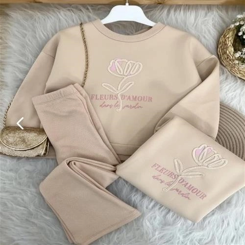 ست دوتیکه کرکدار فلاور گل ترک کد 18622