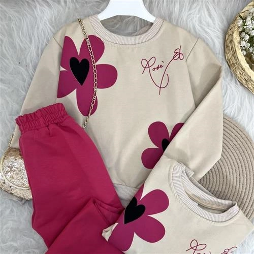 ست دو تیکه کرکدار گل بزرگ3تا10سال ترک کد 18769