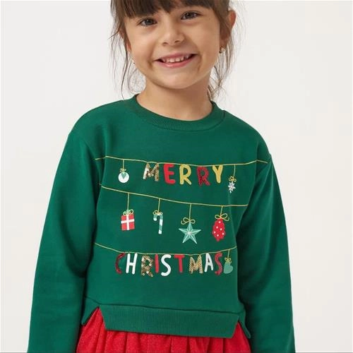 پیراهن پولکی ترک کریسمسی MERRRY CHRISTMAS کد 18723