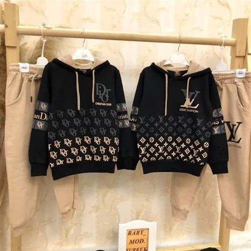 دو تیکه هودی شلوار ال وی و دیور ترک کد 3418