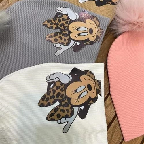 کلاه کبریتی پلنگی پوم دار کد 6230