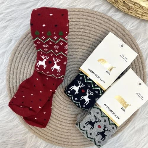 جوراب شلواری کریسمسی  ترک 3-8سال  کد 6139