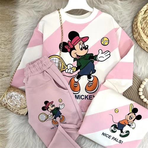 تکرار دو تیکه دورس شلوار میکی تنیس پشت و رو طرحدار   زارا ترک کد 10167