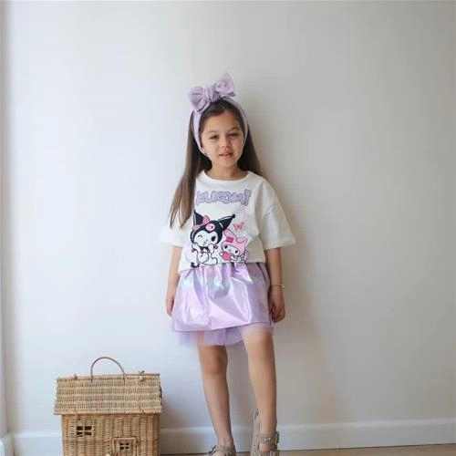 دوتیکه تیشرت دامن دیسکویی کرومی ترک کد 18264