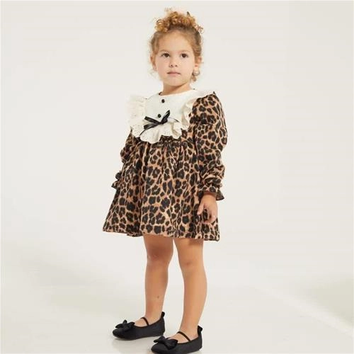 پیراهن دورس سه نخ پلنگی پاپیون  ترک کد 10361