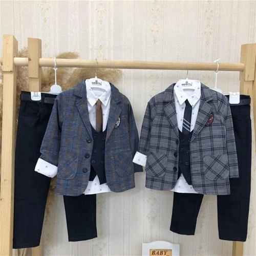 شش تیکه کت شلوار جلیقه پیراهن کراوات کمربد ترک کد 4077