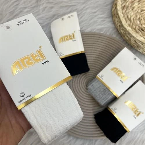 جوراب شلواری  طرح گندم  ترک 7-10سال کد 6150