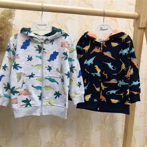 سویشرت نخ پنبه طرح حیوانات پسرانه ترک کد 2359