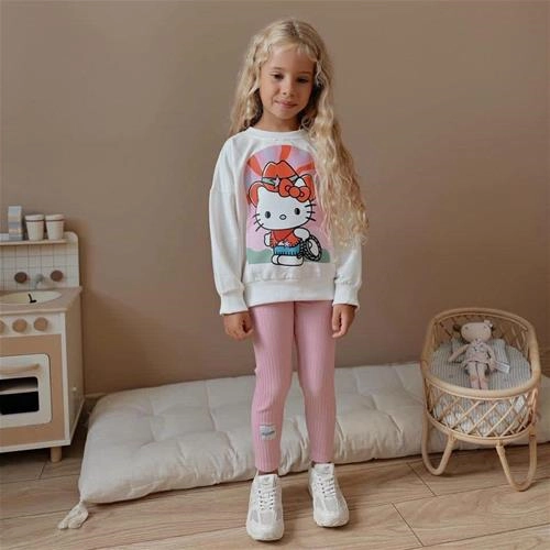 دوتیکه دورس سه نخ شلوار کیتی ترک 3-10سال کد 18354