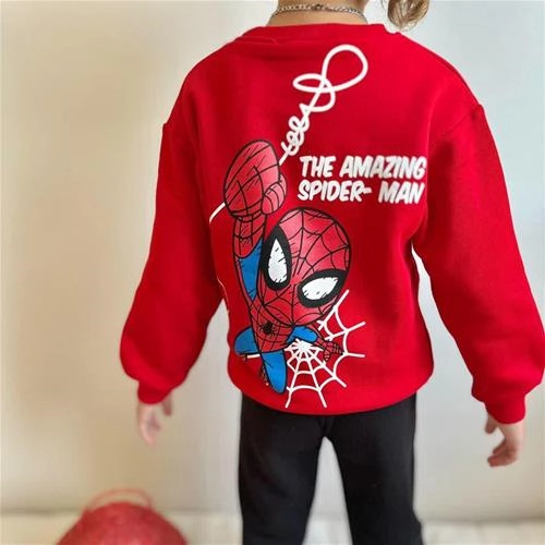 ست دو تیکه کرکدار پشت طرحدار اسپایدرمن ترک کد 18731