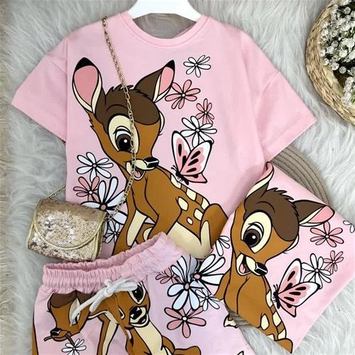 دو تیکه تیشرت شلوارک اهو 3تا10سال ترک کد 5800