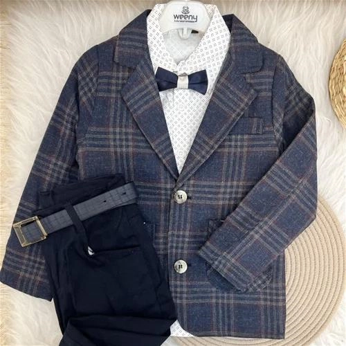 پنج تیکه ترک کت و شلوار کمربند کروات پیراهن ترک کد 10335