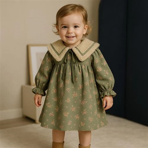 پیراهن گلدار ترک 3ماه تا 18ماه کد 1515