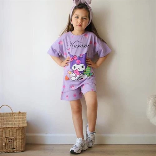 دوتیکه تیشرت شلوارک کرومی یاسی ترک کد 18249