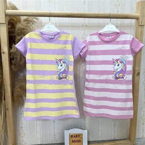 تونیک تکشاخ راه راه ترک 3-10سال  کد 4398