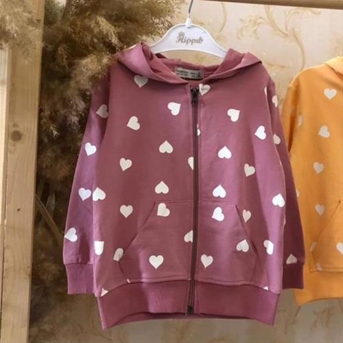 سویشرت دورس طرح قلب دخترانه ترک کد 2640